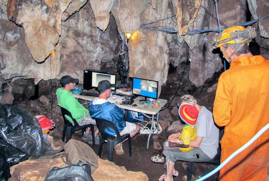 Explorations at the Rising Star cave.