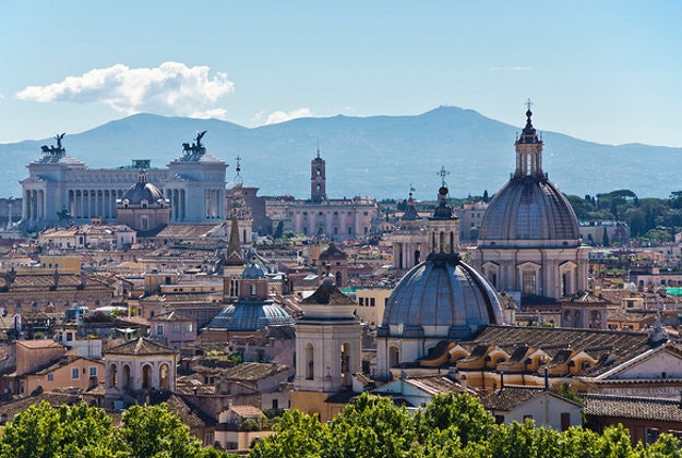 Rome skyline.