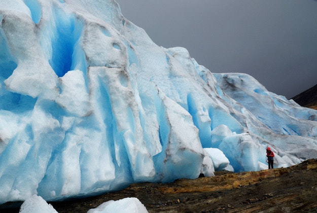 The Svartisen glacier.