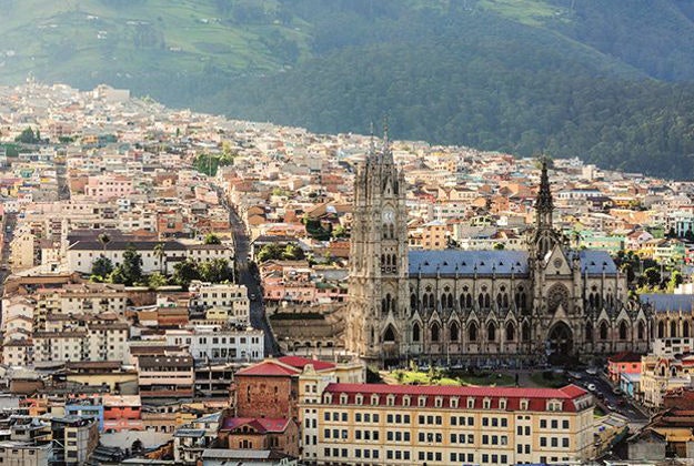 Quito’s Old Town is peppered with architectural gems like the gothic Basílica del Voto Nacional.  