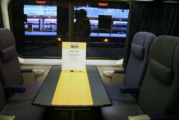 Amtrak Quiet Car.