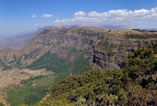 The  Ethiopian highlands.