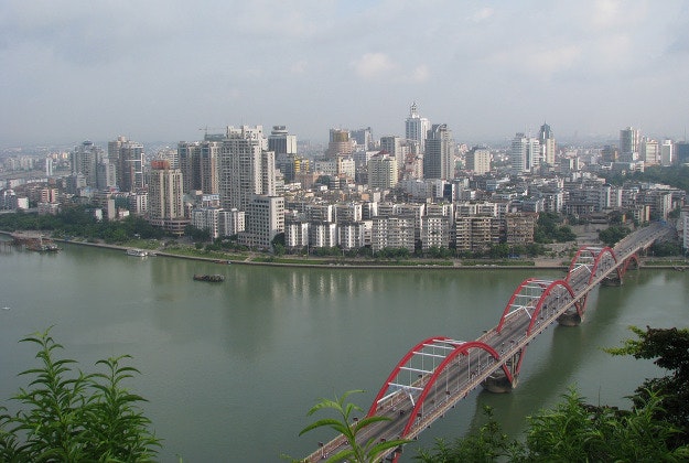 Downtown Liuzhou.