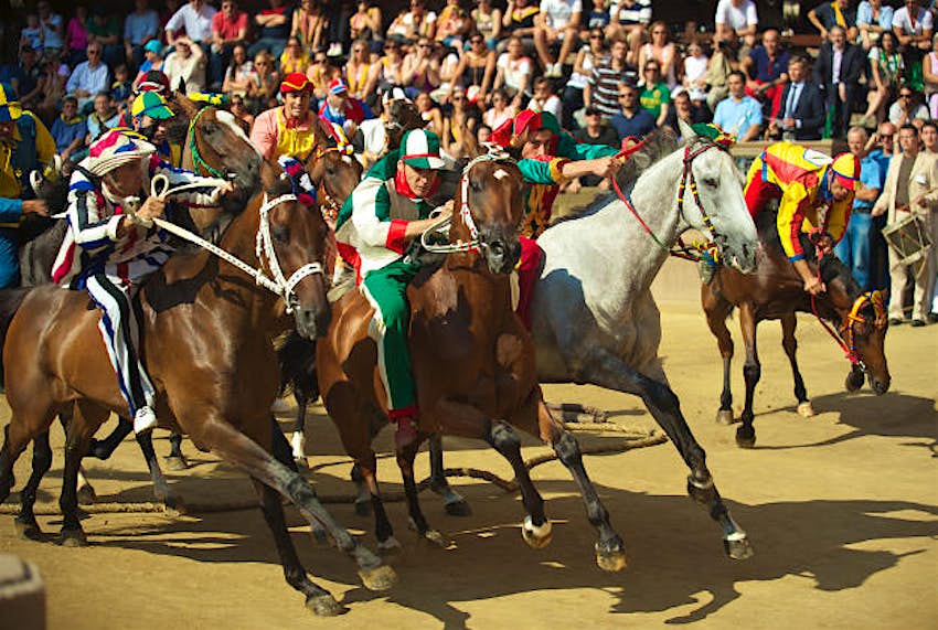 Travel News - Palio Palio jockeys.