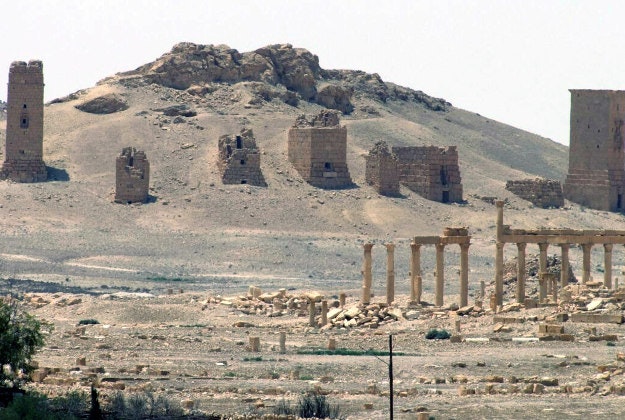 This file photo  shows the general view of the ancient Roman city of Palmyra, northeast of Damascus, Syria. Syrian activists said  that Islamic State militants have destroyed a nearly 2,000-year-old arch in the ancient city of Palmyra.