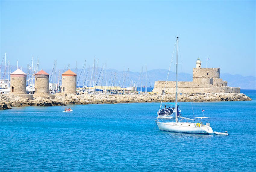 Travel News - Rhodes The port of Rhodes.