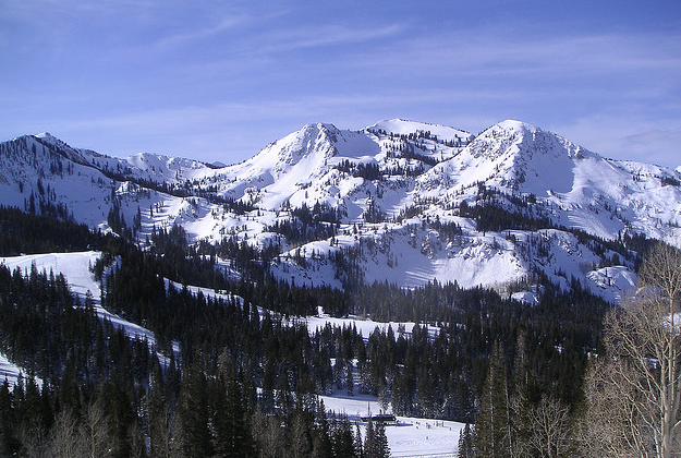 Brighton ski resort, Utah opens early after heavy snow.
