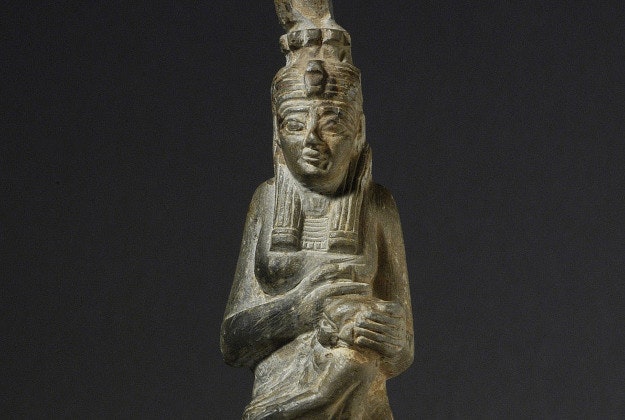 A statue of the Egyptian goddess Isis.
