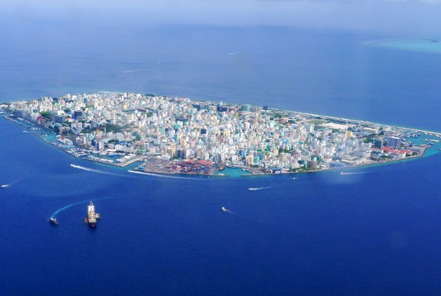 Male, the capital of the Maldives.