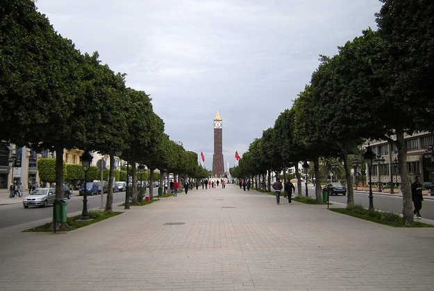 Bomb blast in Tunis near the November 7 Clocktower.