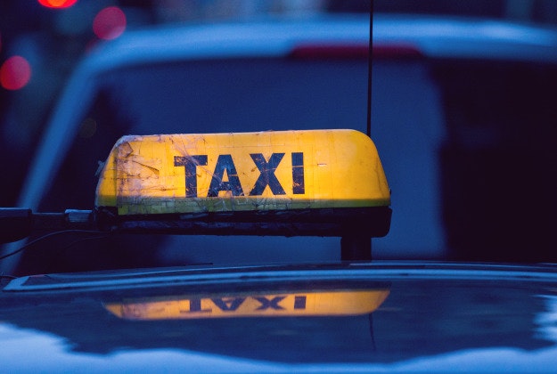 A taxi in Prague.