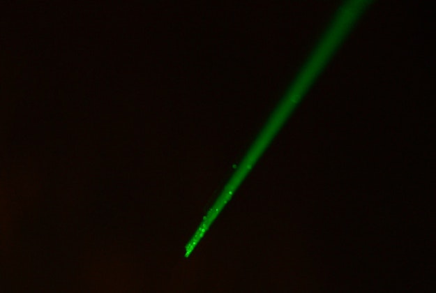 An airplane pilot was left with permanent damage due to a military strength laser that was shone in his eyes. 