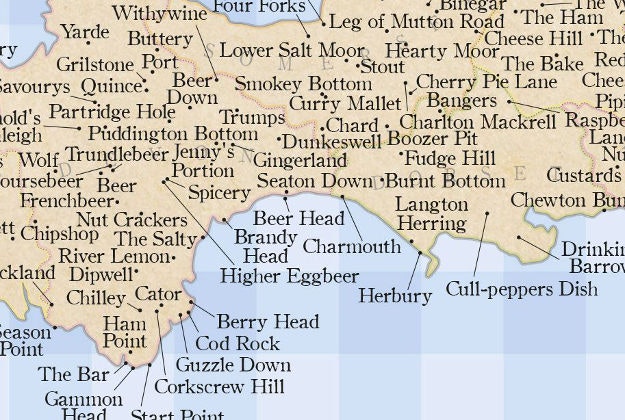 Silly gastronomically named places in the UK