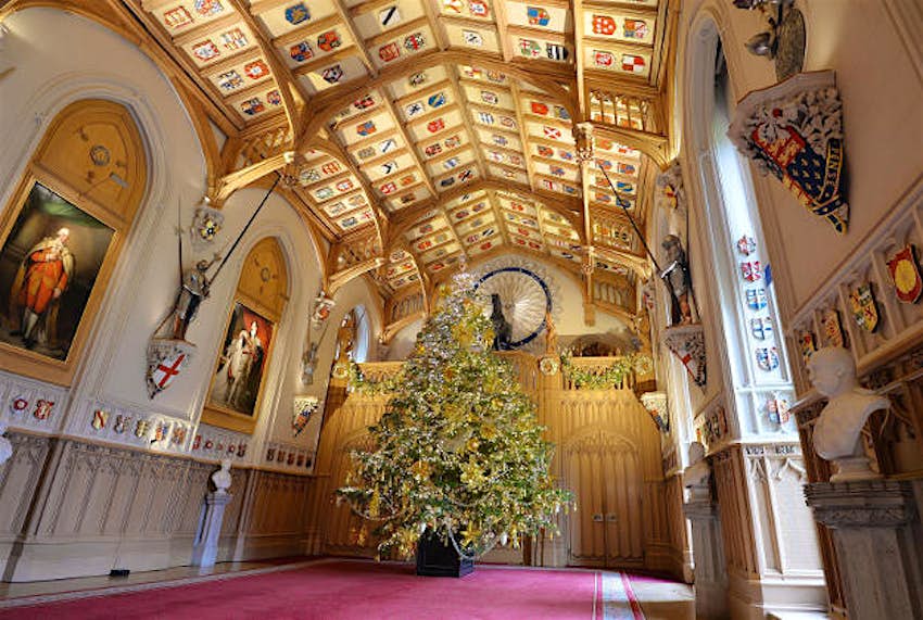 Travel News - regent A 24 foot high Christmas tree stands in St George's Hall as part of Windsor Castle's Christmas display, as the State Apartments will be transformed with a festive Regency-themed display to show how the Prince Regent (the future George IV) celebrated Christmas at the Castle in the early-19th century.