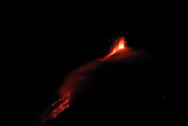 Volcan de fuego near Antigua, Guatemala, has begun to spew lava. 