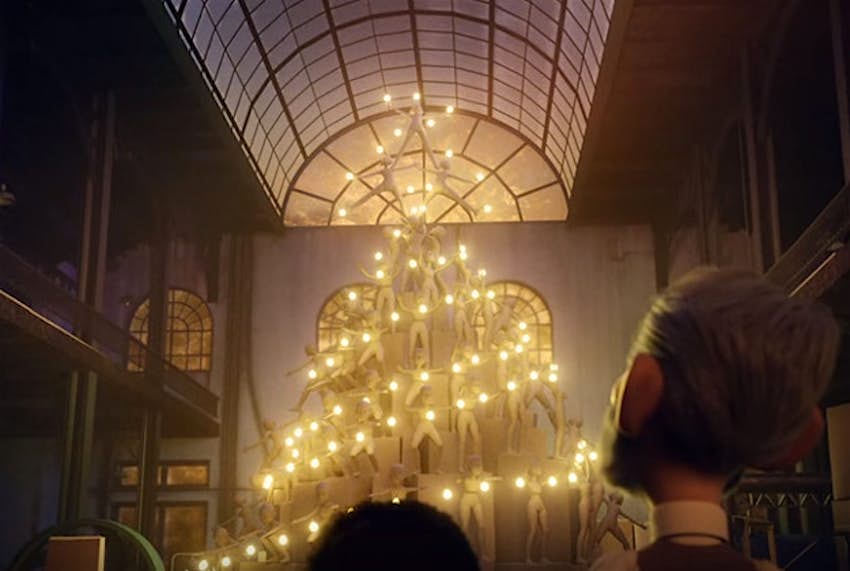 Travel News - xmas5 A Christmas tree creation made from mannequins. Image by Screengrab via YouTube