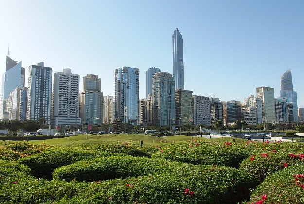 Abu Dhabi skyline.