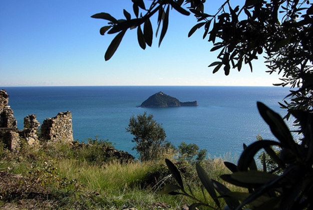 Off the coast of Alassio.