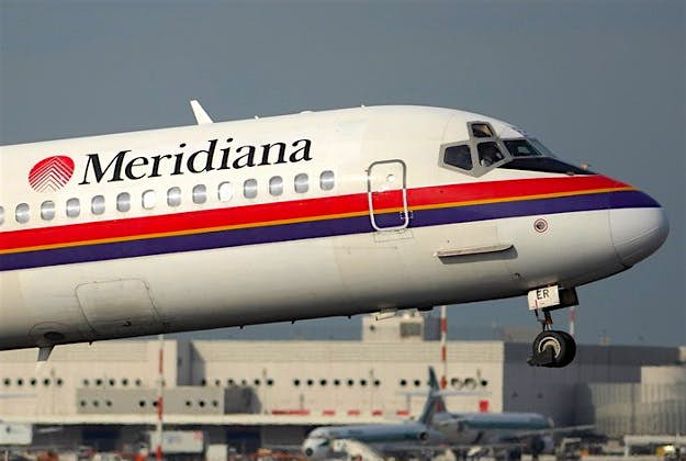 Travel News - Boeing 737-36 Meridiana A Meridiana jet.