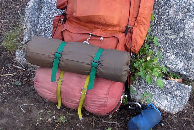 how to attach a sleeping bag to a rucksack