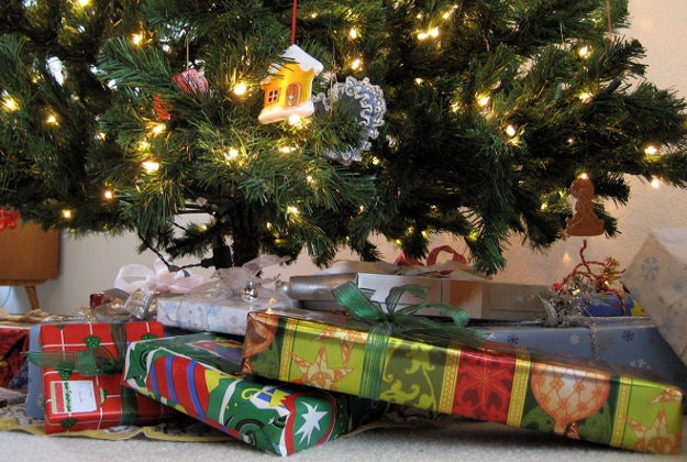 Presents under the Christmas tree.