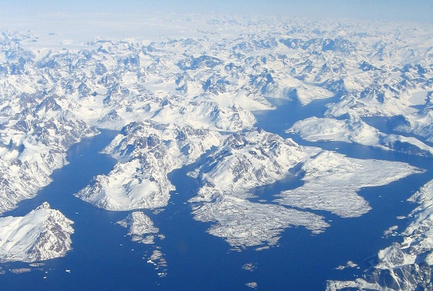 An icy Greenland.