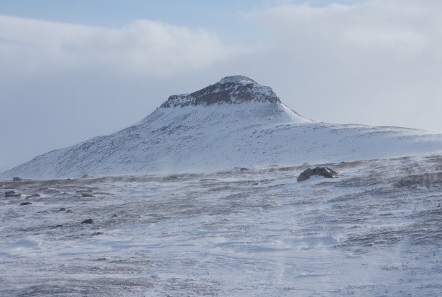The snowy summit of Halti. 