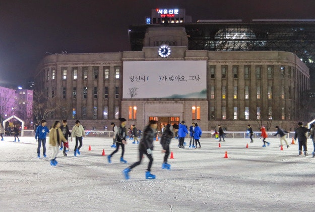 Seoul Square's ice rink © Megan Eaves