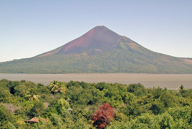 Momotombo volcano.