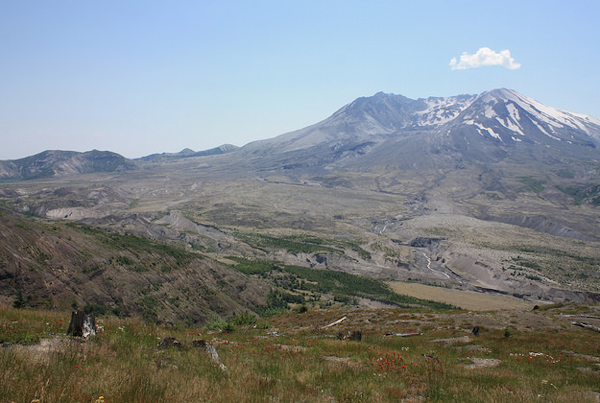 Mount St Helen's hosts America's newest glacier.