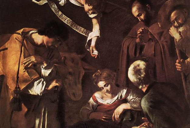 Caravaggio's 'Nativity with St Francis and St Lawrence'.