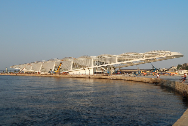 Museum of Tomorrow in Rio de Janeiro under construction.