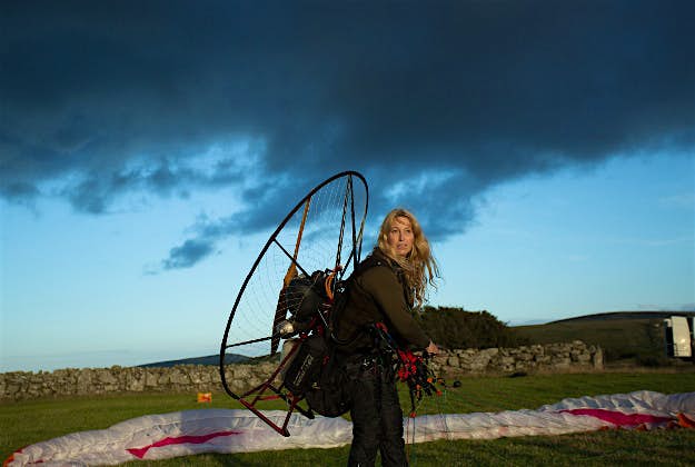 Travel News - Sacha Dench WWT PA Wire Sacha Dench, who will undertake the 4,500 mile migration of Bewick's swans by flying with the birds using just a parachute wing and a small propeller engine. Image by: WWT/PA Wire