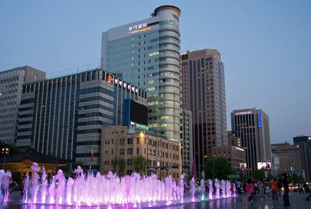 Downtown Seoul.