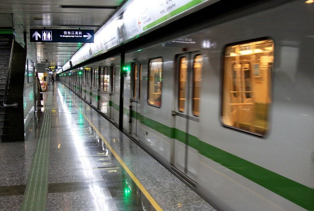 The Shanghai metro.