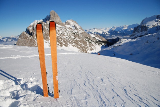 Skiing in Switzerland.