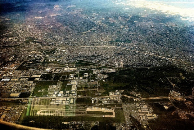 Aerial view of Tijuana International Airport.