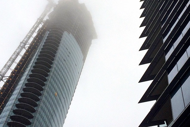 Vancouver's Trump skyscraper under construction.
