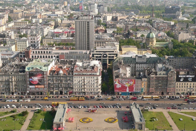 Warsaw, as viewed from the Palace of Science and Culture.