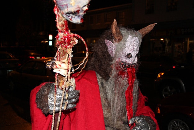 Krampus is a part of some celebrations before the feast of St. Nicholas.