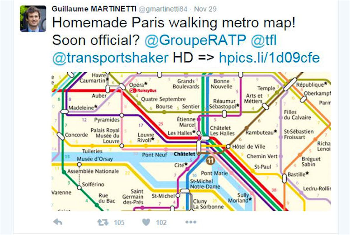 Unofficial Map Shows Walking Distances Between Paris Metro Stations Lonely Planet