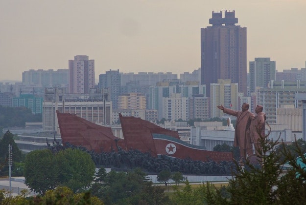 Mansu Hill Grand Monument in Pyongyang, North Korea. 