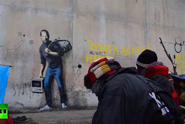 Travel News - steve jobs Banksy was back in Calais with a new mural depicting Steve Jobs