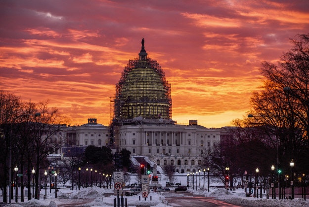 The Capitol in Washington is seen at sunrise, Tuesday, Jan. 26, 2016. 