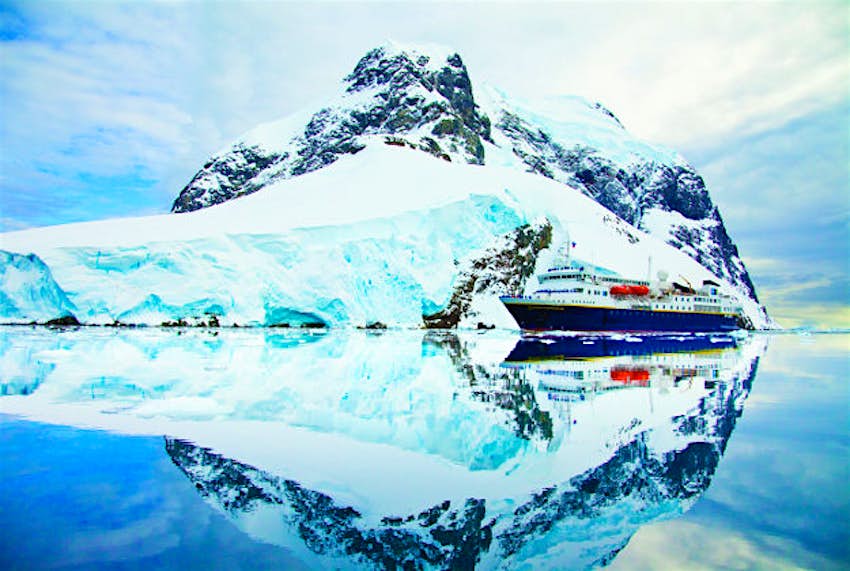 Travel News - AA510 Lindblad Expeditions' guests in Antarctica this week honor Lars-Eric's pioneering vision with a special 50th on the ice.