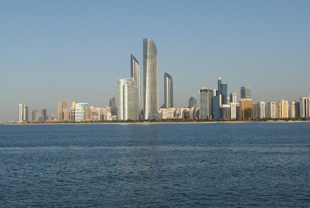 Abu Dhabi skyline.