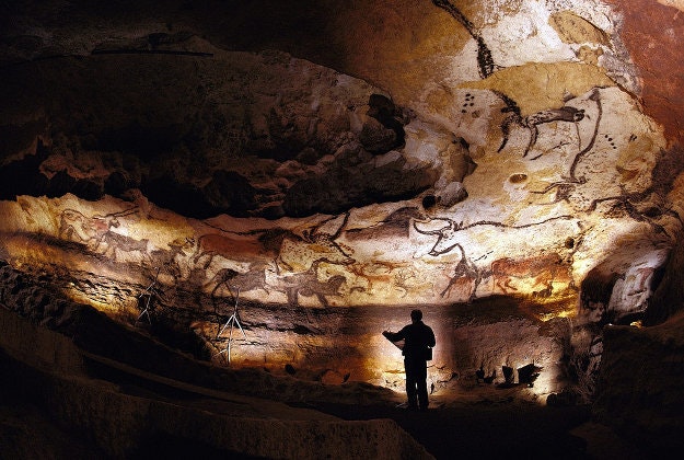 Paintings in the Lascaux cave, France.
