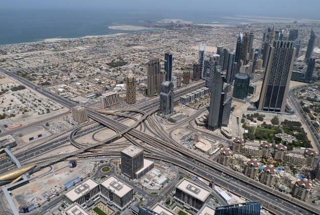 A view over Dubai from the Burj Khalifa.