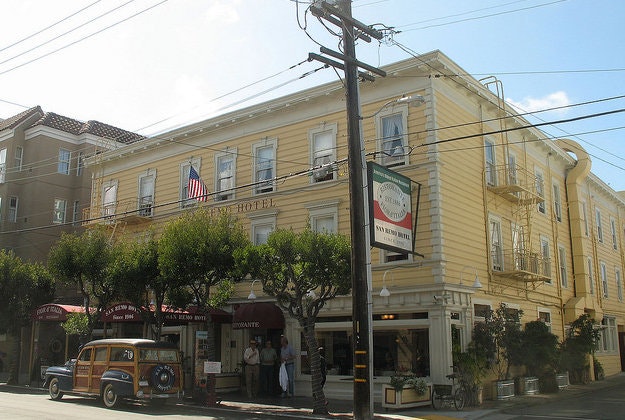 Bill del Monte's family's restaurant, rebuilt after the San Francisco earthquake in 1906.