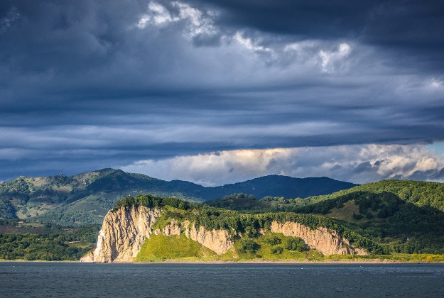 Off the coast of Kamchatka.